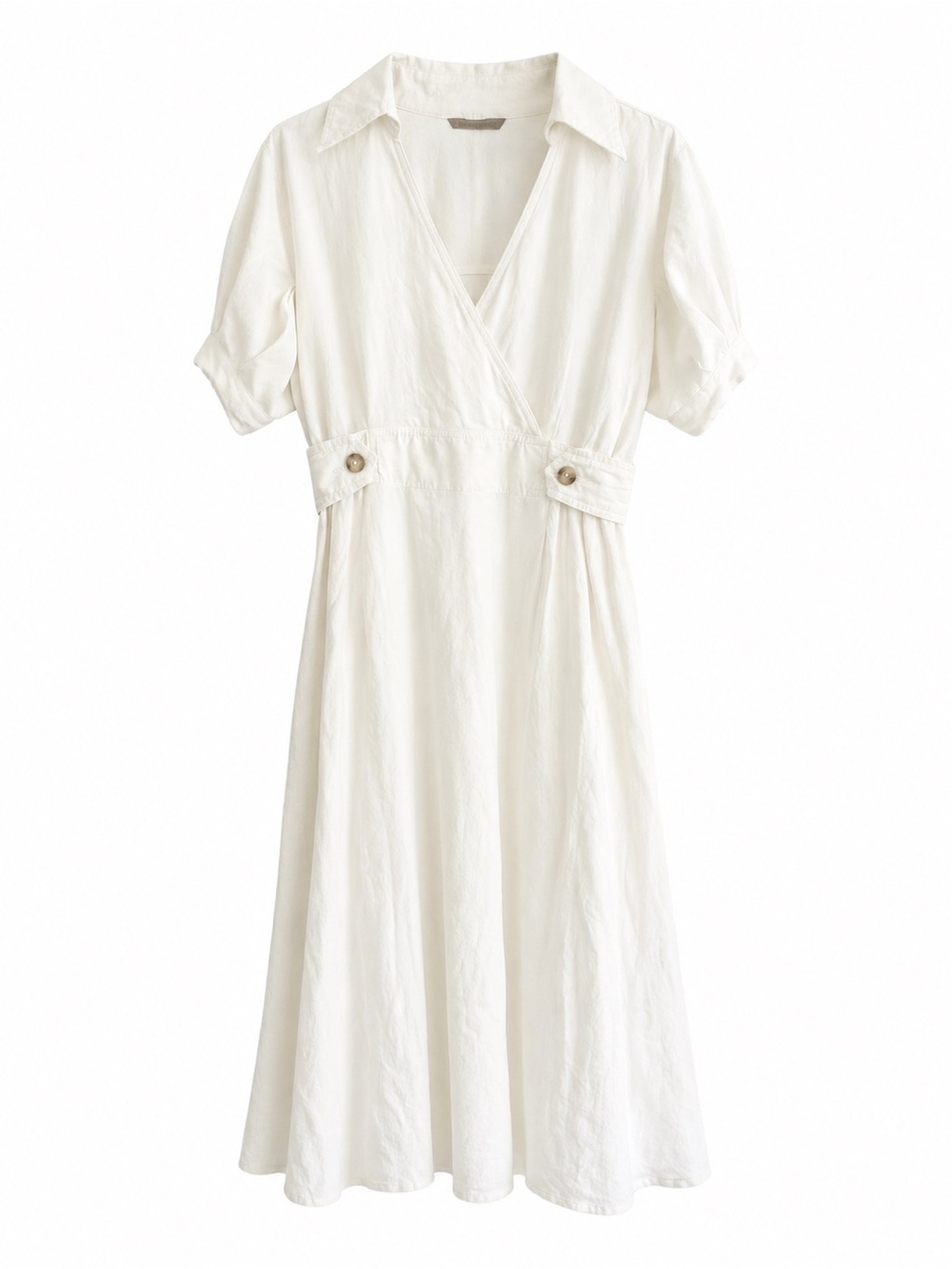 Banana Republic White Cotton Midi Dress S/P